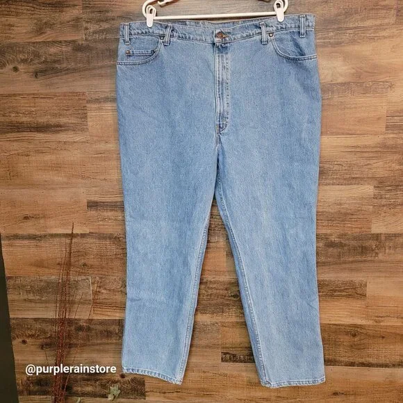 Vtg Levi's Jeans 48x30 Measures 46x30 Relaxed 540 Orange Tab Medium Light Wash